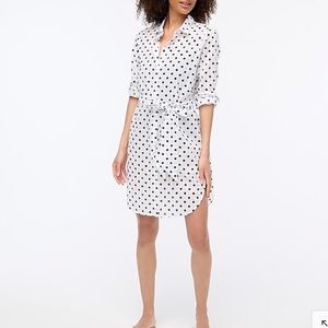 J Crew NWT Polka-dot shirt dress